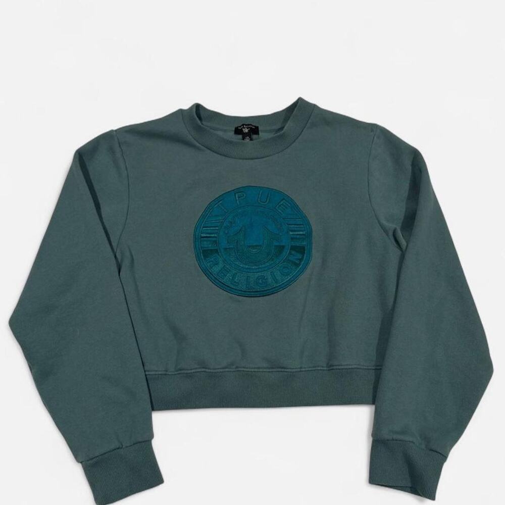 True religion teal embroidered logo